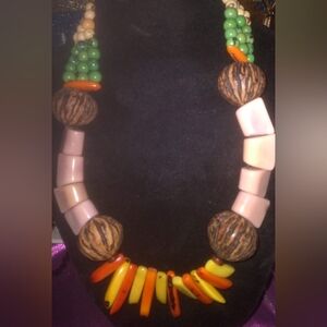 Multicolored  Necklace made with natutal materials